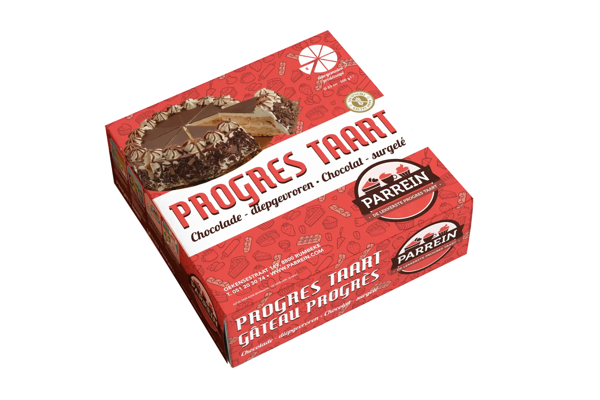 [17500202] RETAIL Progres chocolade praline glutenvrij (23cm - 8 porties) 500g