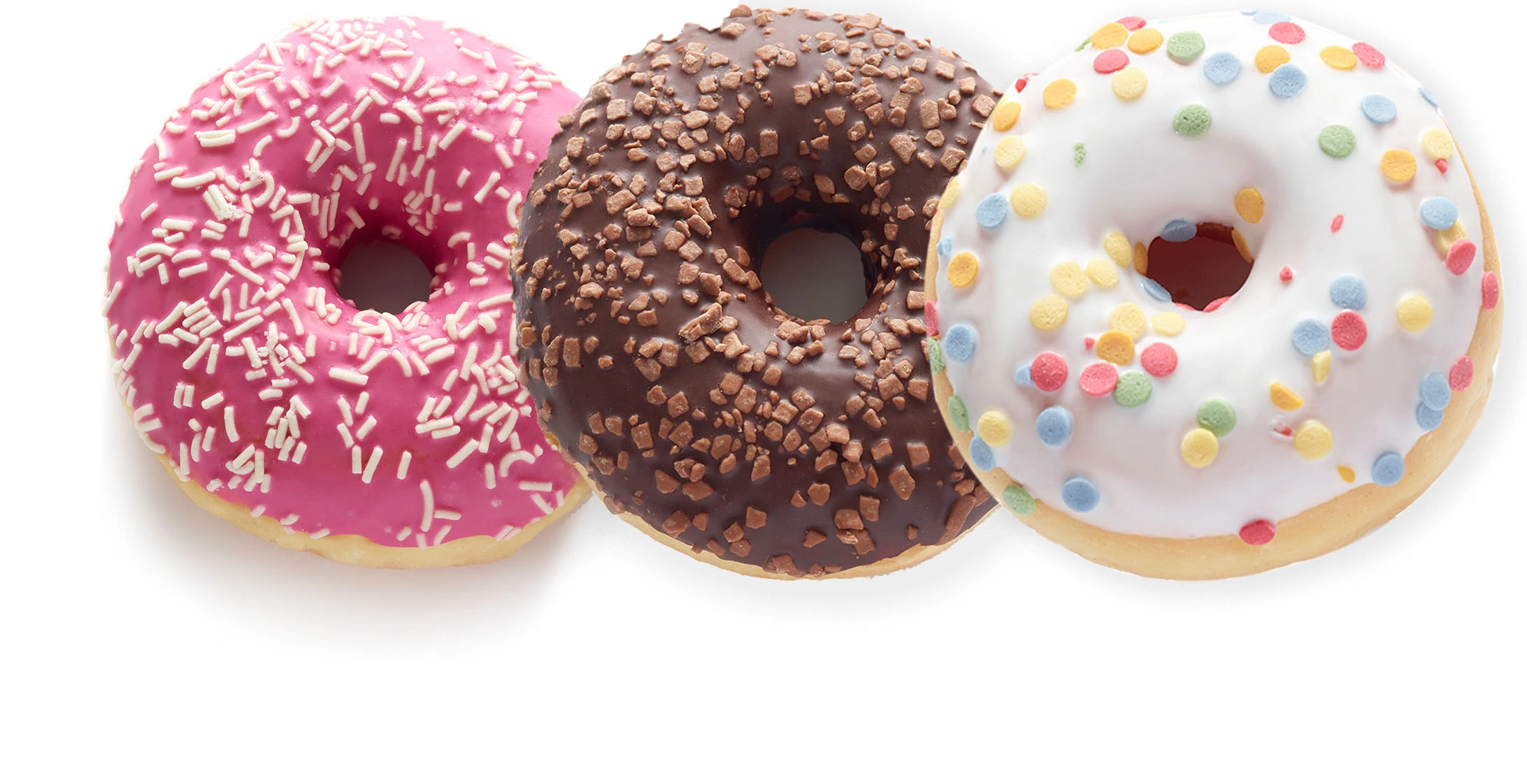 [22217560] Donut ongevuld assortiment 3 kleuren (9cm) 55g x 36