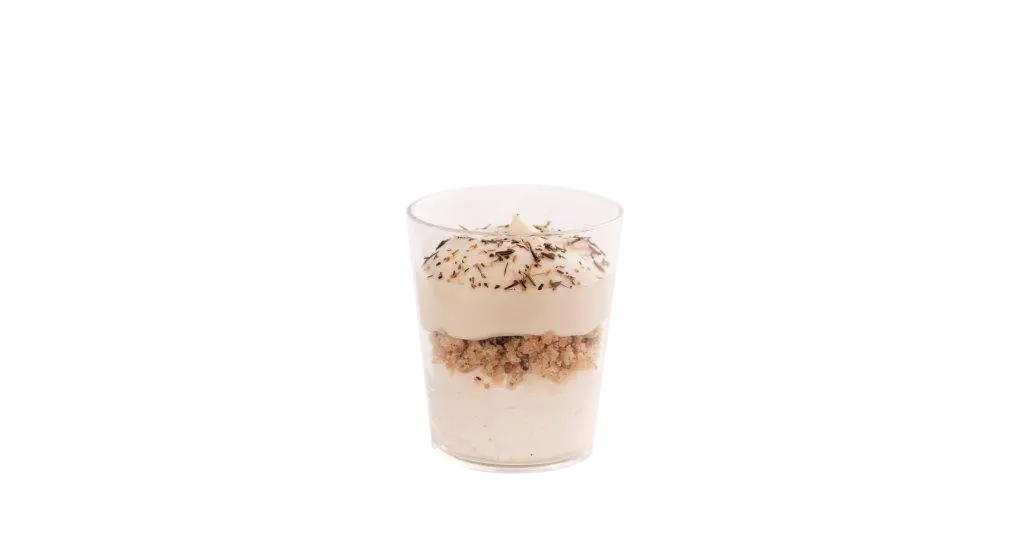 VERRINE Zalmtartaar citroenmousse kunststof 50ml x 40