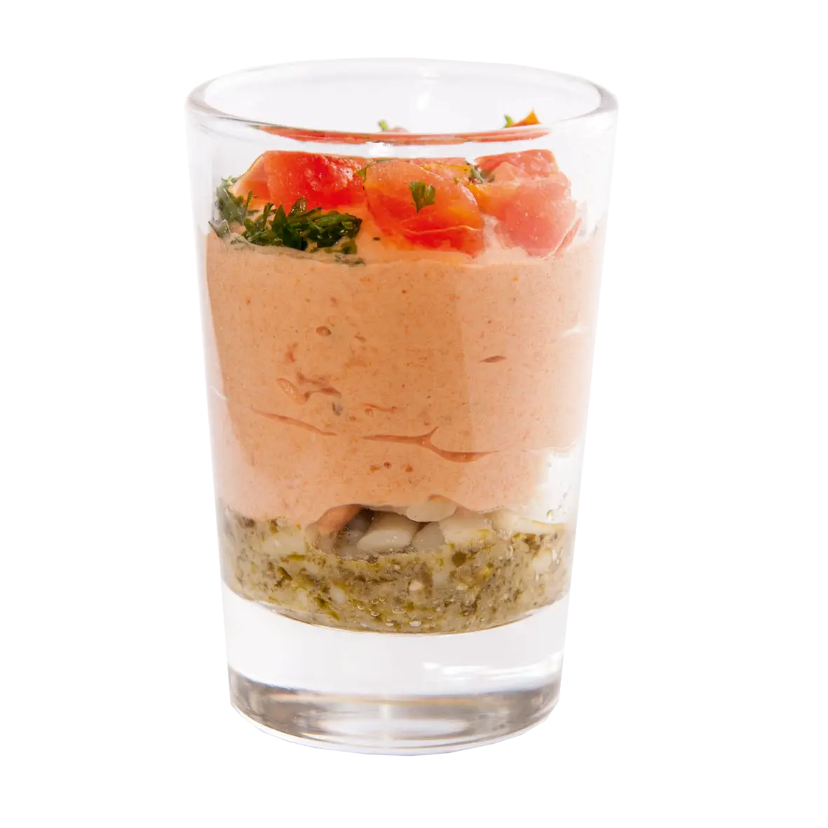 [2440100] VERRINE Tomate pâtes au pesto verre 66ml x 48