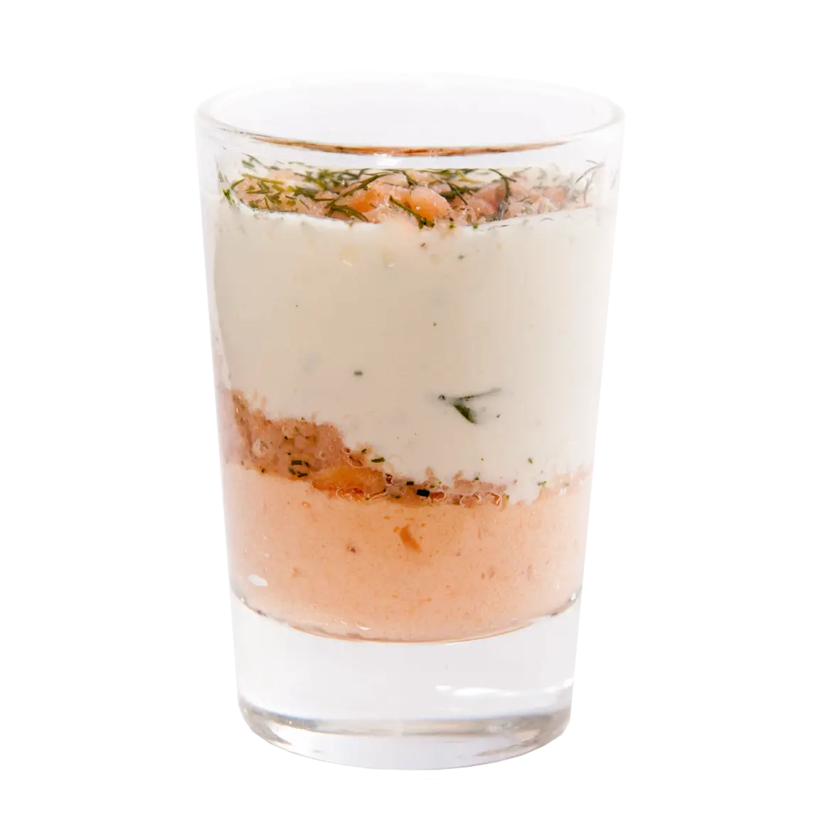 [2440103] VERRINE Zalm zalmtartaar dillecrème glas  66ml x 48