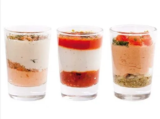 [2440199] VERRINE Hartige mix 3 smaken glas 66ml x 48