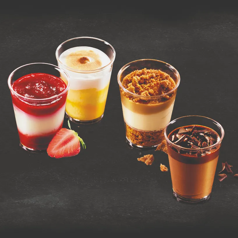 OB VERRINE Witte chocolade framboos kunststof 66ml x 40