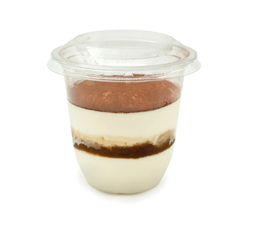 [2440510] VERRINE Tiramisu café plastique avec couvercle 160ml x 30