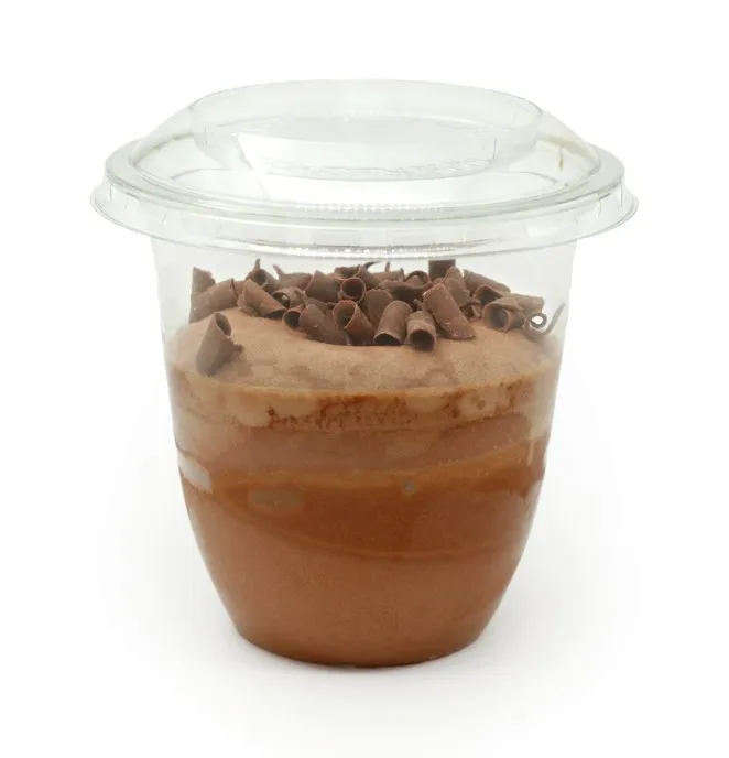 [2440513] VERRINE Chocolade karamel kunststof met deksel 160ml x 30