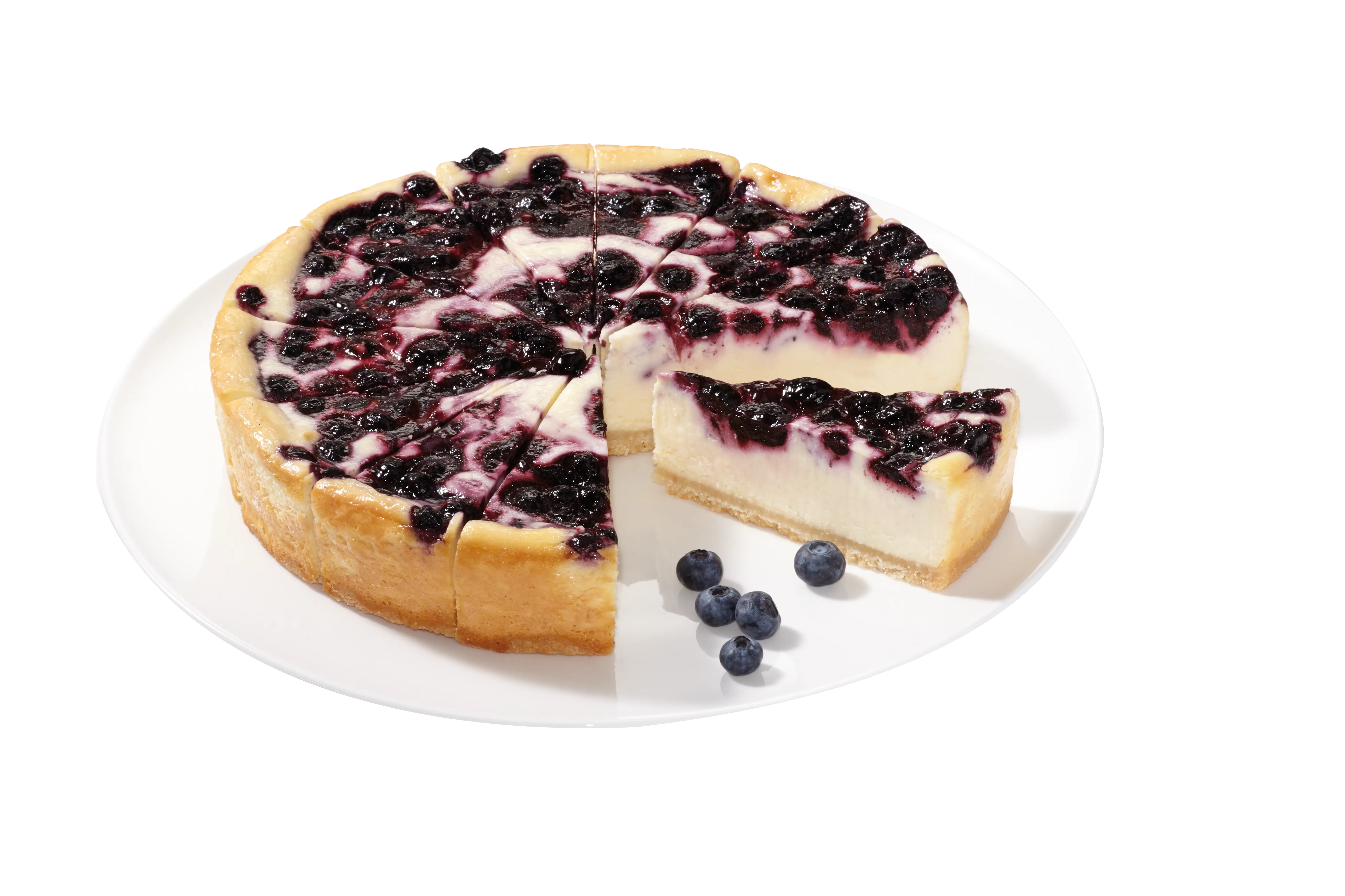 [87008523] Blueberry cheesecake supreme halal (24cm - 14 porties) 1900g