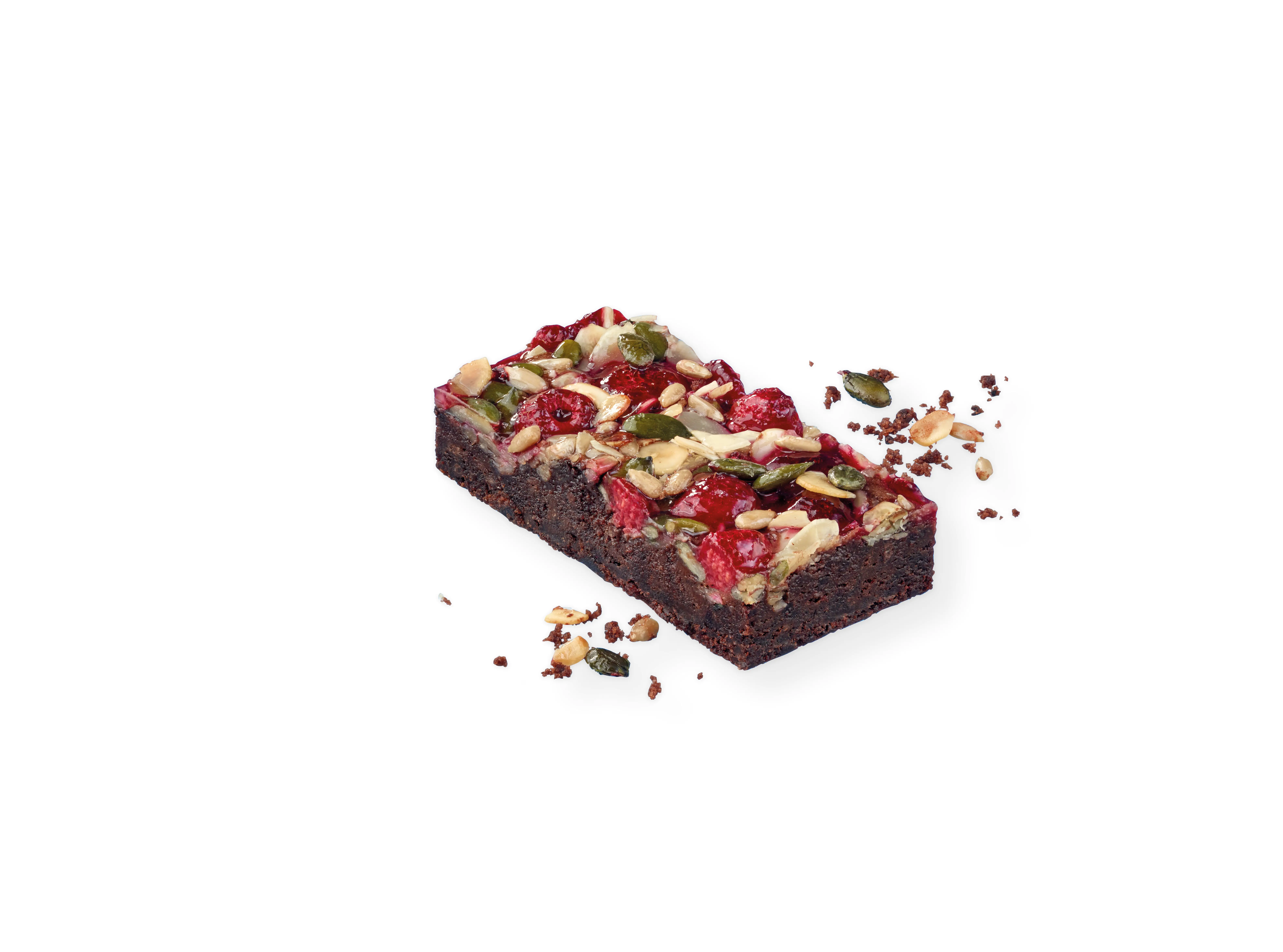 Raspberry brownie gluten free (12 porties) 88g