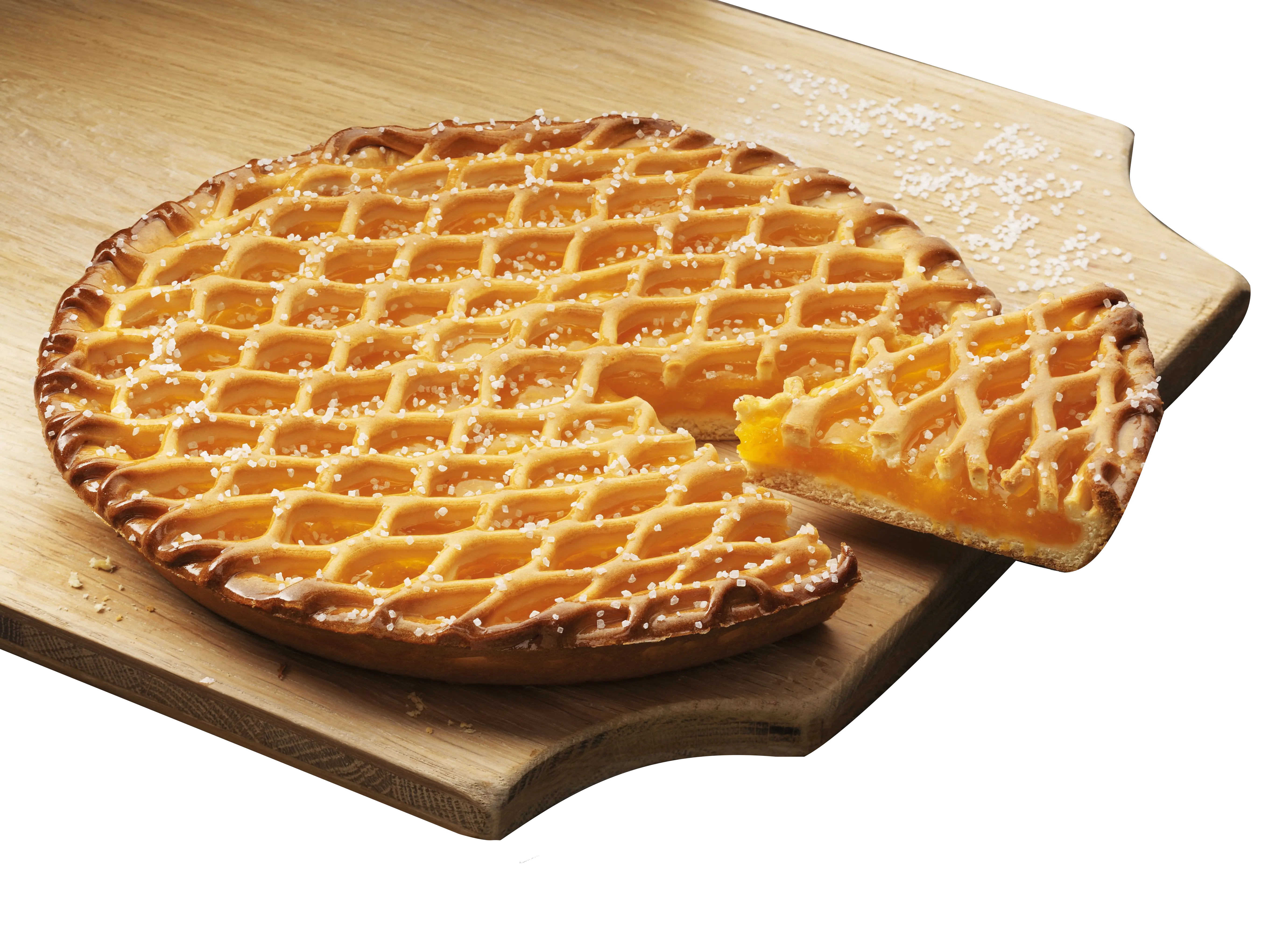 [260020450] Abrikozen vlaai gesneden (27cm - 10 porties) 1100g